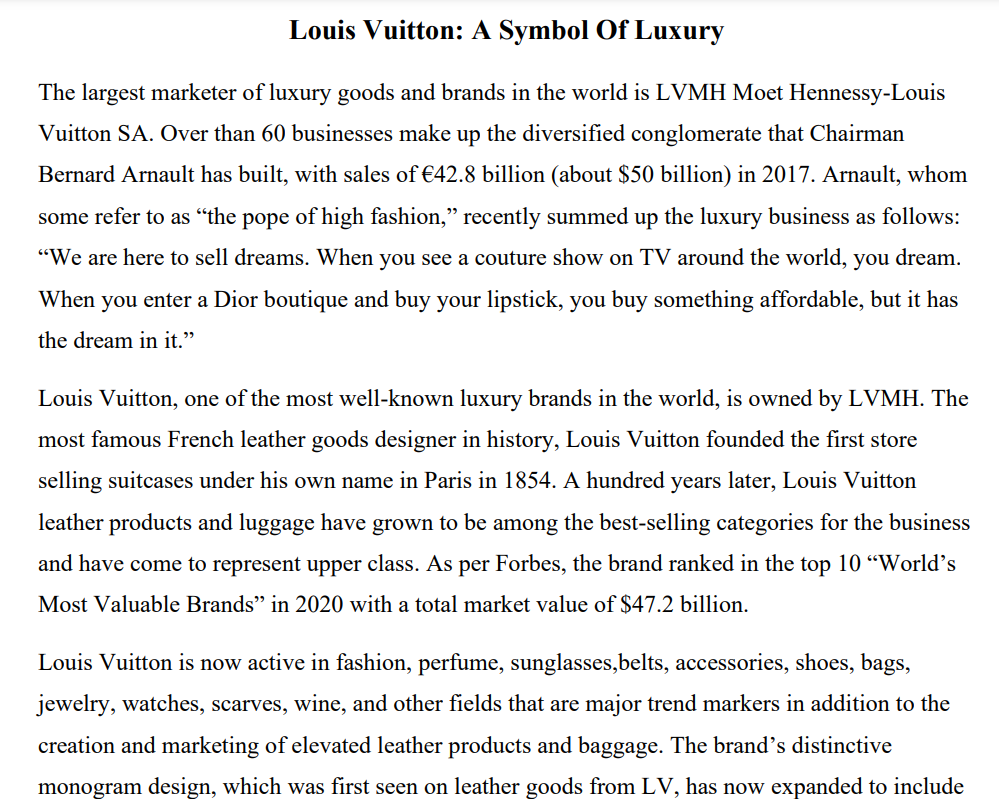 Map Of Brands In Luxury Fashion: LVMH - LVMH-Moet Hennessy Louis