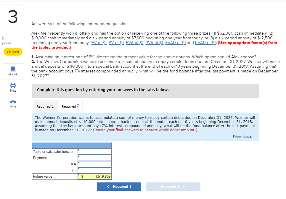 Solved Answer each of the following independent questions | Chegg.com