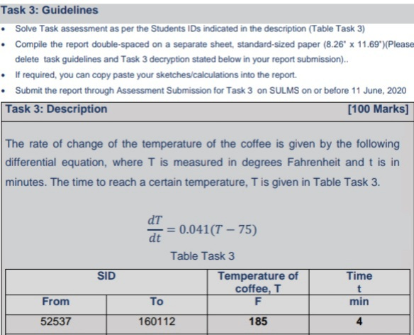 Task 3: Guidelines • Solve Task assessment as per the | Chegg.com