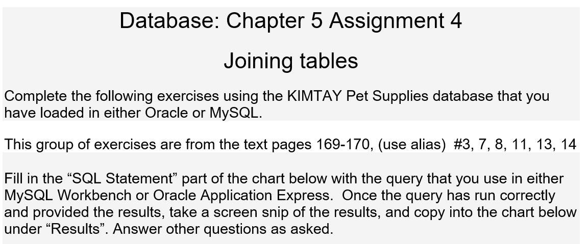 Solved: Need Help As Soon As Possible On These SQL Stateme ...