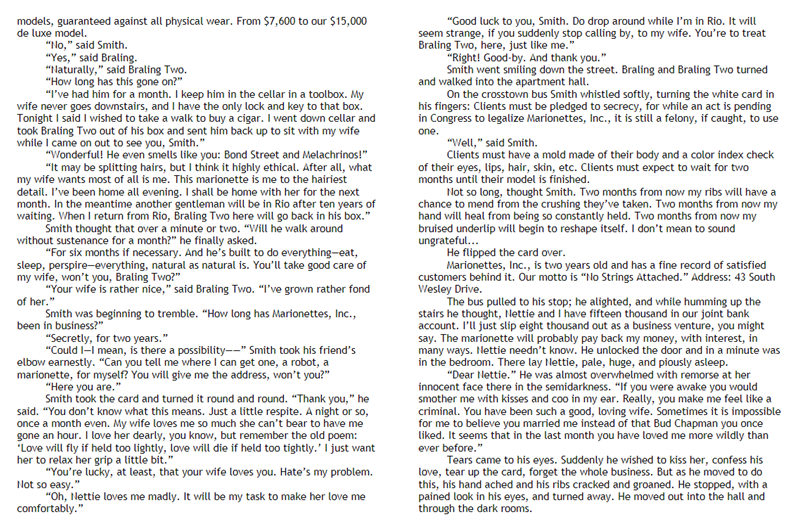 Ray Bradbury Inc. They walked slowly