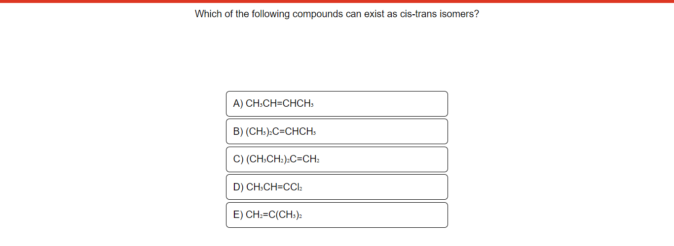 Solved Which of the following compounds can exist as | Chegg.com