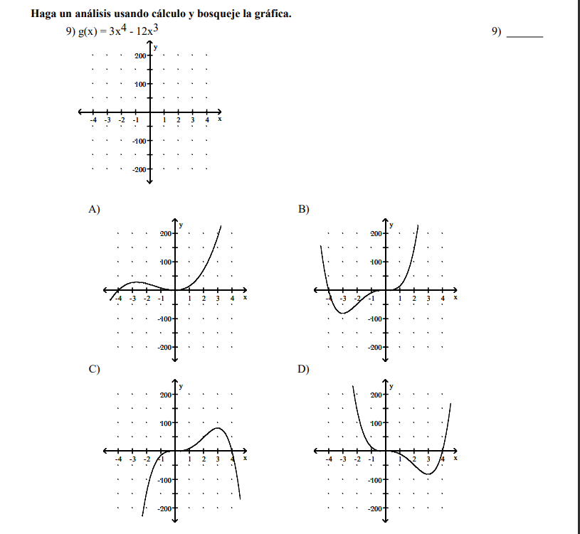 Solved Haga un análisis usando cálculo y bosqueje la | Chegg.com