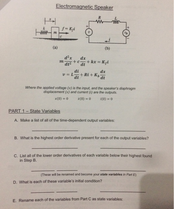 solved-electromagnetic-speaker-dx-dx-dt2-dt-di-dt-dx-dt-chegg