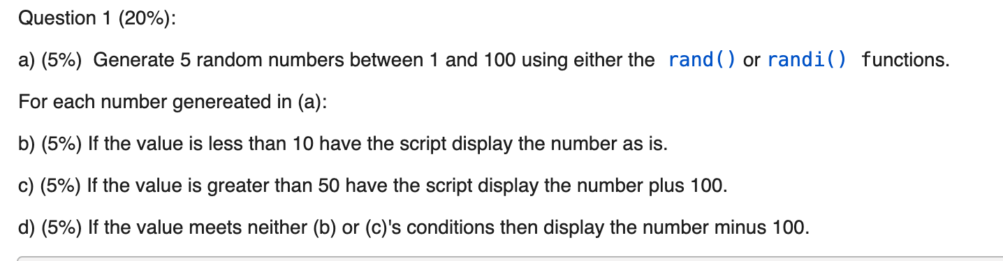 SOLVED: Write the MATLAB code to generate a random number between 1 and 3  using the randi function. You can find more information about randi at   Consider the Monty  Hall problem (