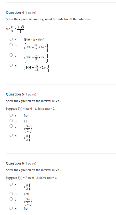 Solved Question 4 (1 point) Solve the equation. Give a | Chegg.com