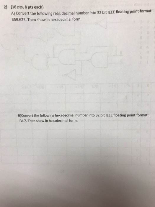 Solved 2) (16 Pts, 8 Pts Each) A) Convert The Following | Chegg.com