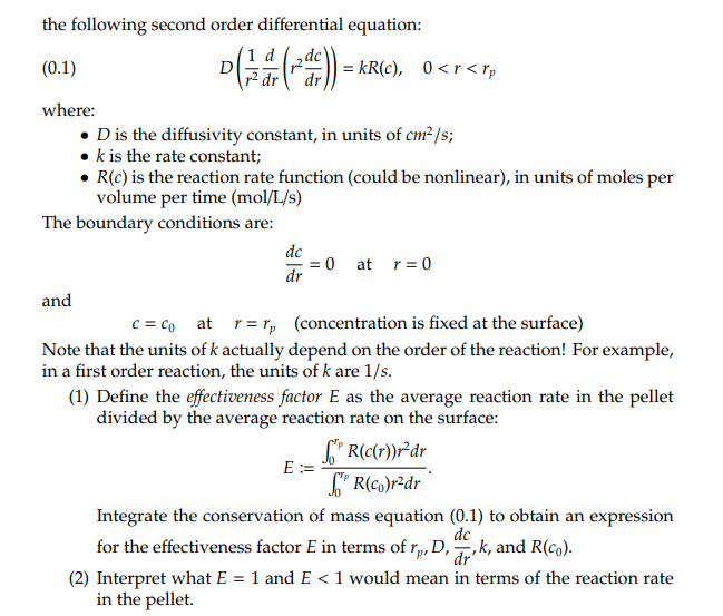 the following second order differential equation: | Chegg.com