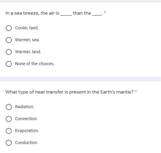 Solved What type of heat transfer occurs in the Earth's