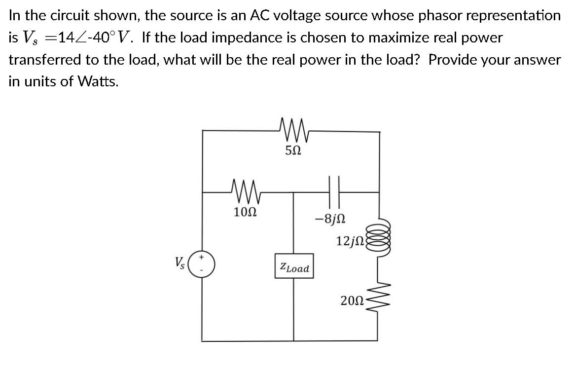 Solved In the circuit shown, the source is an AC voltage
