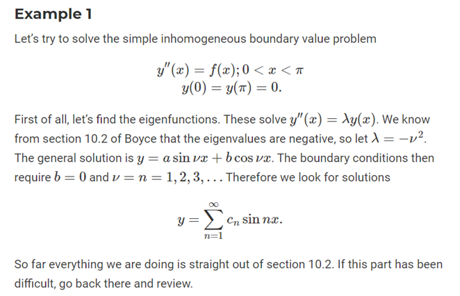 Solved Example 1 Let S Try To Solve The Simple Inhomogeneous Chegg Com