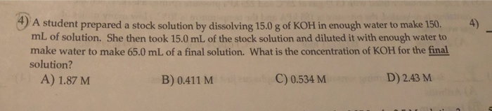 Dynamic A Student Prepared A Stock Solution By Dissolving Moment Illustration Dynamic A Student Prepared A Stock Solution By Dissolving Moment Illustration