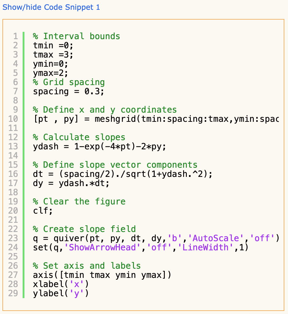 Solved Matlab help Here's the code from exercise 2 : (Please | Chegg.com