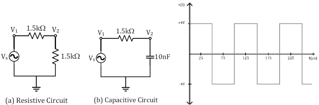 Solved A) Perform a basic transient analysis and graph V1 | Chegg.com
