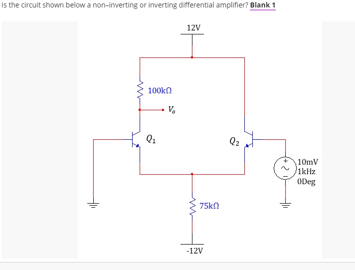 Solved Is the circuit shown below a non-inverting or | Chegg.com