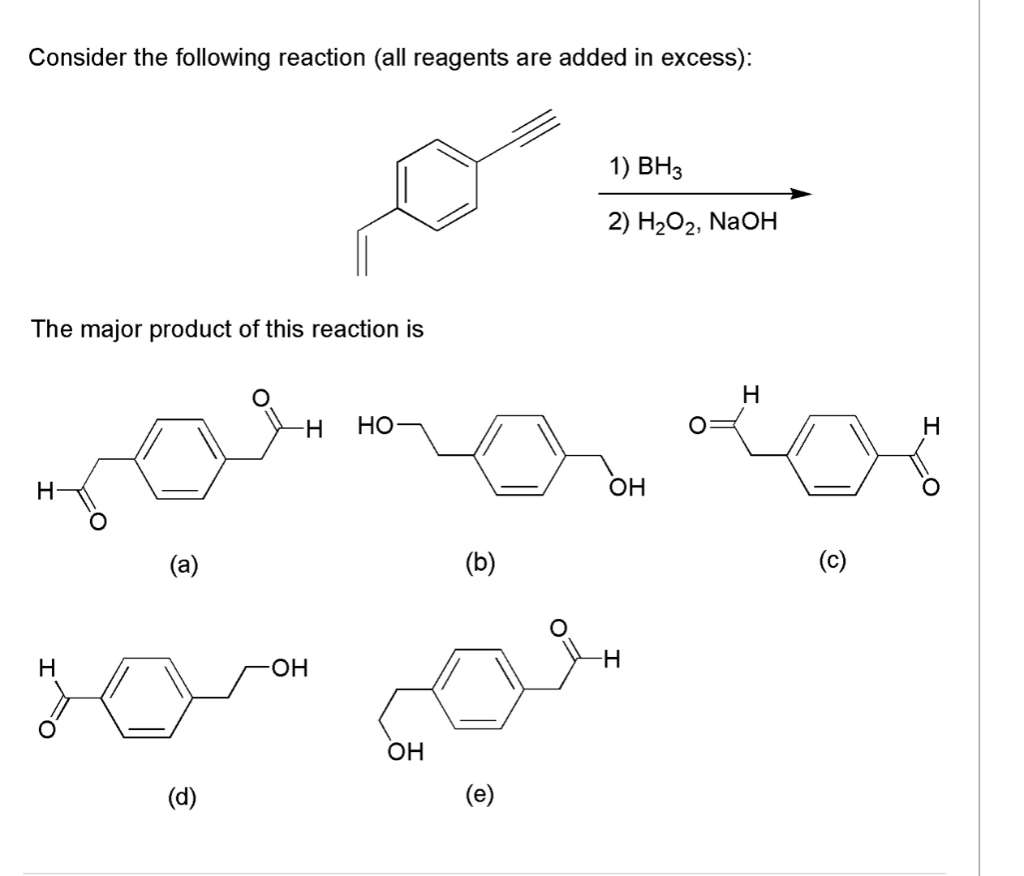 Solved Consider the following reaction (all reagents are | Chegg.com