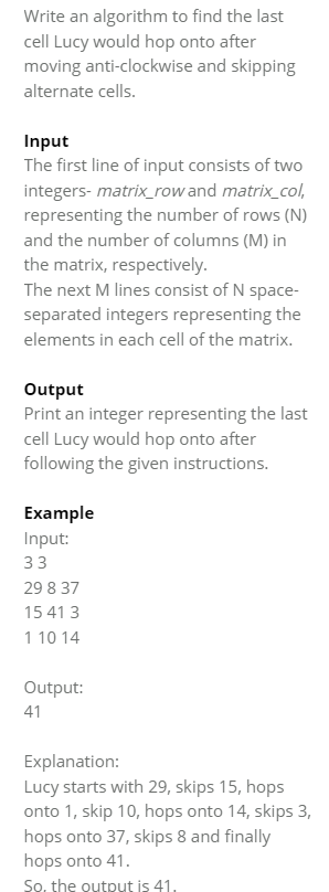 solved-write-an-algorithm-to-find-the-last-cell-lucy-would-chegg