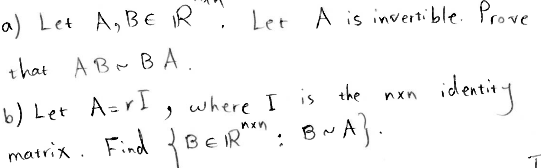 [Solved]: A) Let ( A, B In Mathbb{R} ), Let ( A ) Is