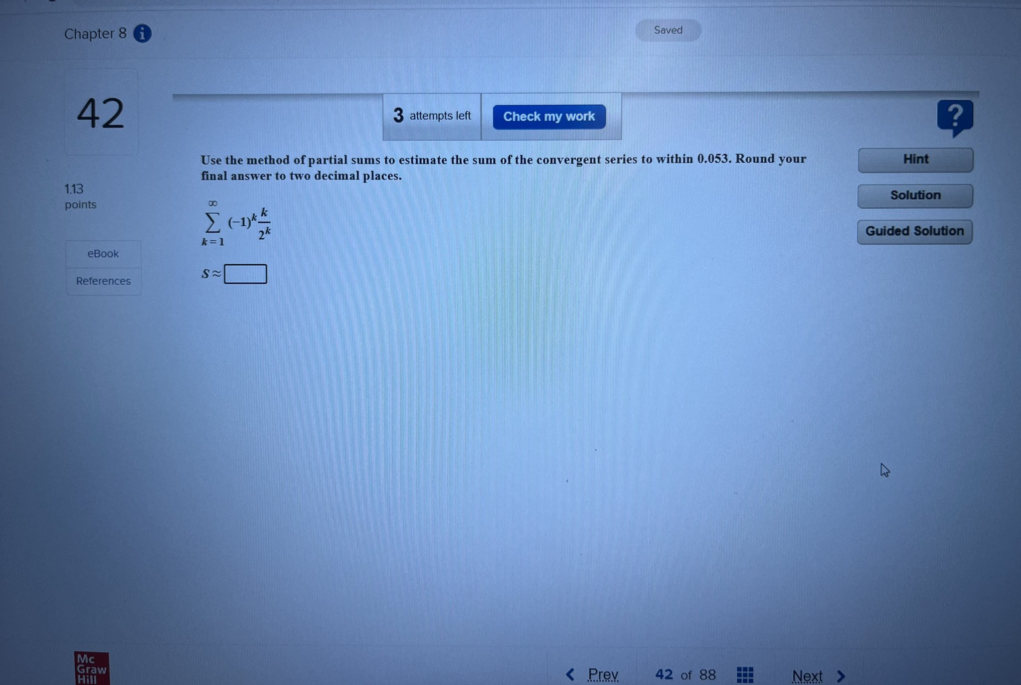 Solved use the method of partial sums to estimate the sum of chegg