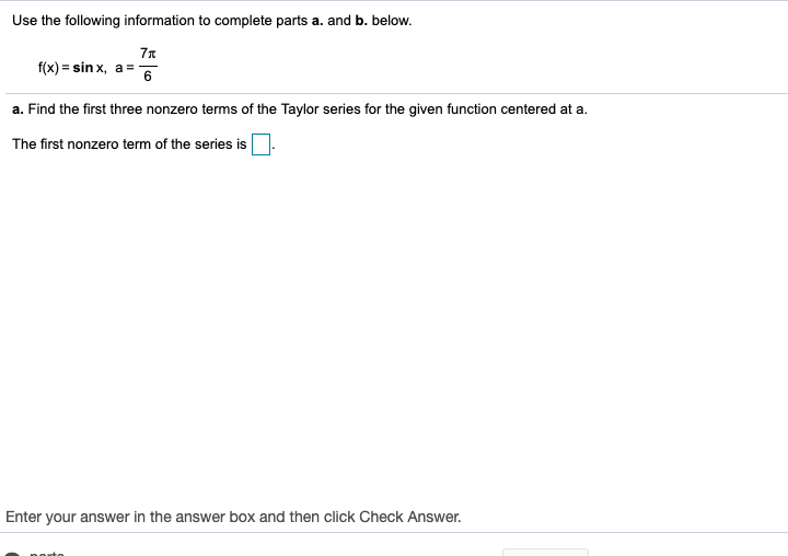 Solved Use the following information to complete parts a. | Chegg.com