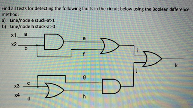 Solved Find All Tests For Detecting The Following Faults In | Chegg.com