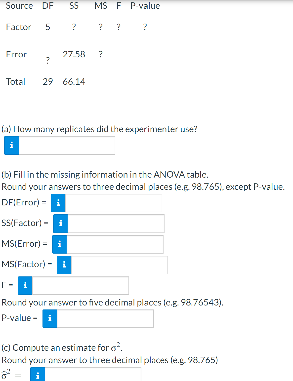Solved (a) How many replicates did the experimenter use? (b)