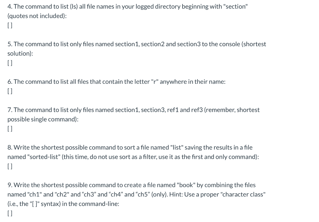 3. Figure out what the following sequence of commands