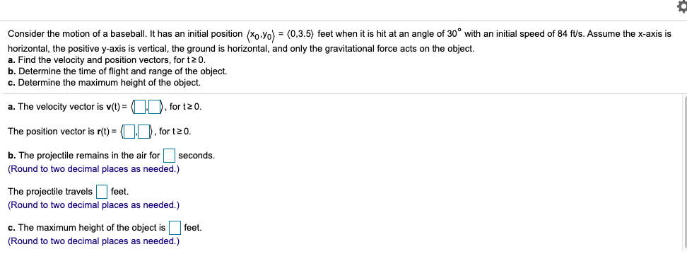 Solved Consider the motion of a baseball. It has an initial | Chegg.com