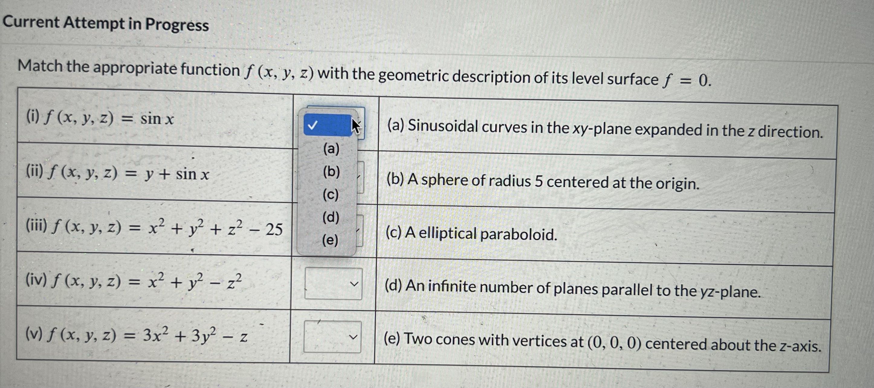 Solved Current Attempt in Progress Match the appropriate | Chegg.com