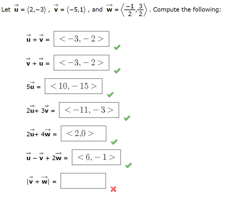 Solved Let U 2 3 V 5 1 And W Compute The Chegg