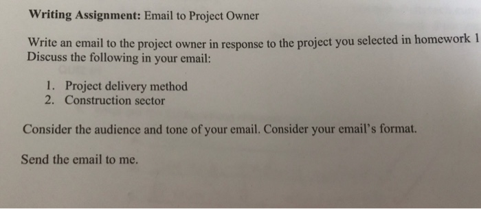 new project assignment reply email