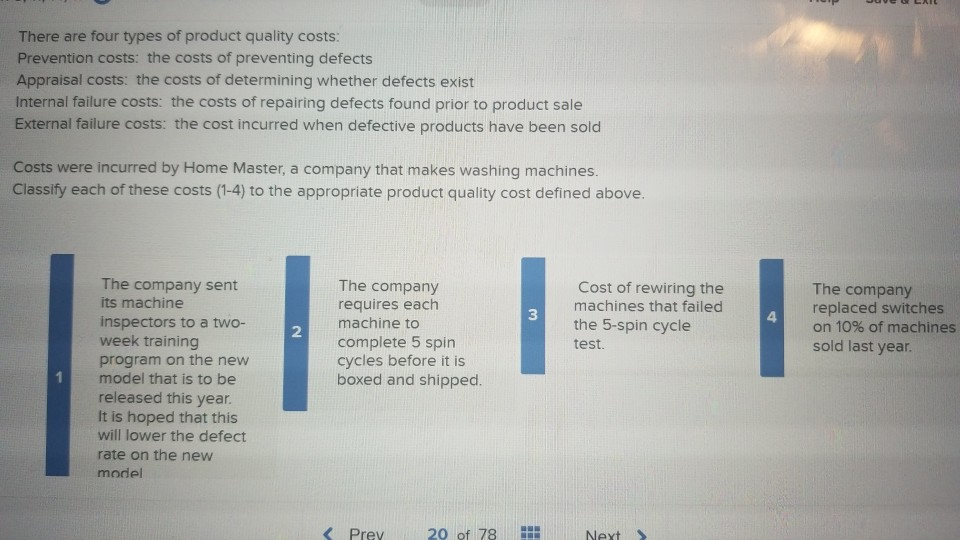 solved-there-are-four-types-of-product-quality-costs-chegg