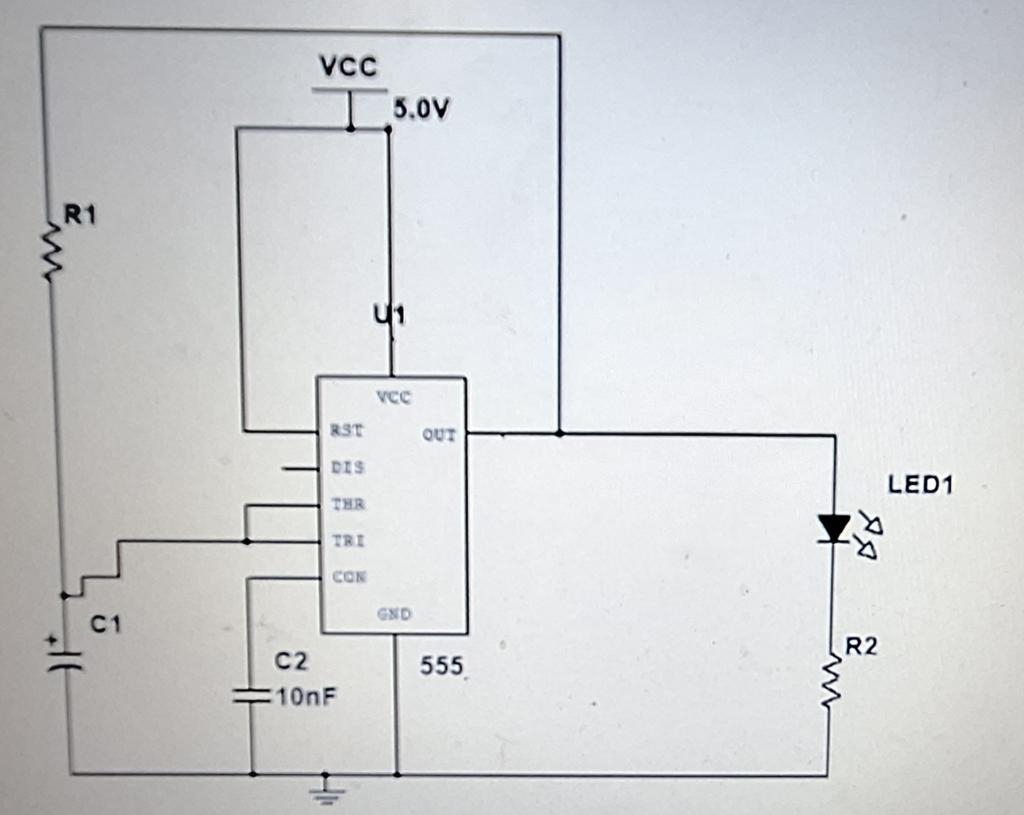 Solved how to built this circuit on a breadboard but lm555 | Chegg.com