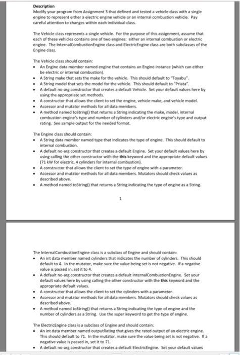 Solved Modify your program from Assignment 3 that defined | Chegg.com