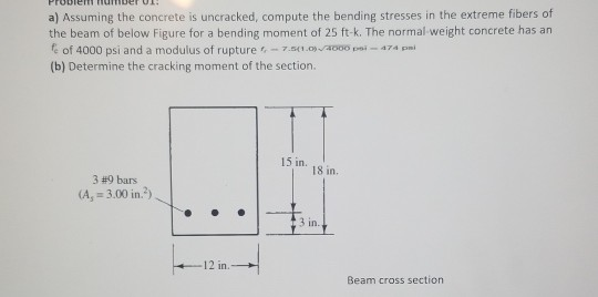 Answered: B A) Assuming The Concrete Is Uncracked, Compute T