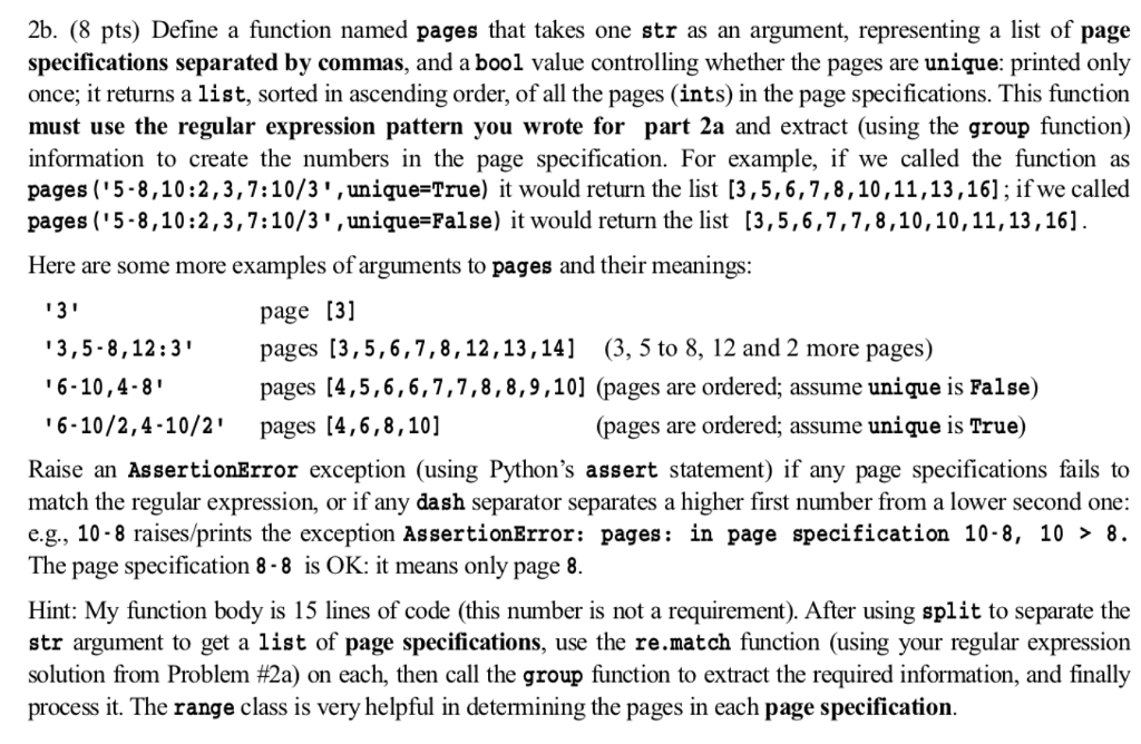 PYTHON REGULAR EXPRESSIONS (2A and 2B are related to | Chegg.com