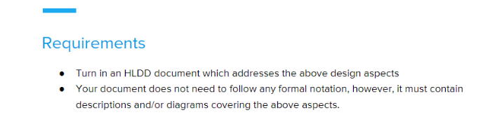 Solved V. 1. Create a High-Level Design Document (HLDD) for | Chegg.com