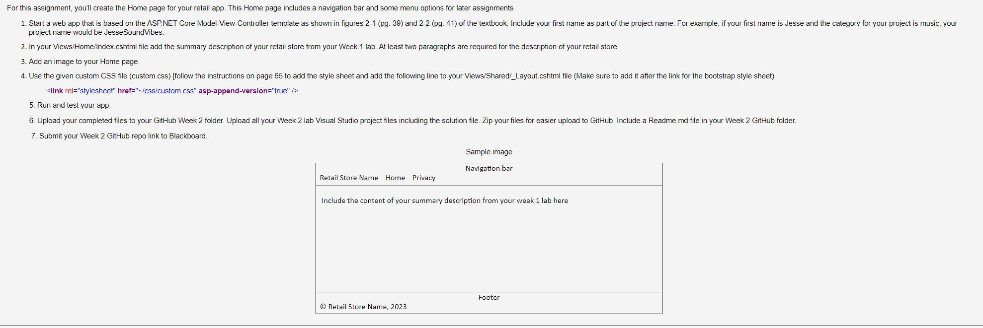 Solved For this assignment, you'll create the Home page for | Chegg.com