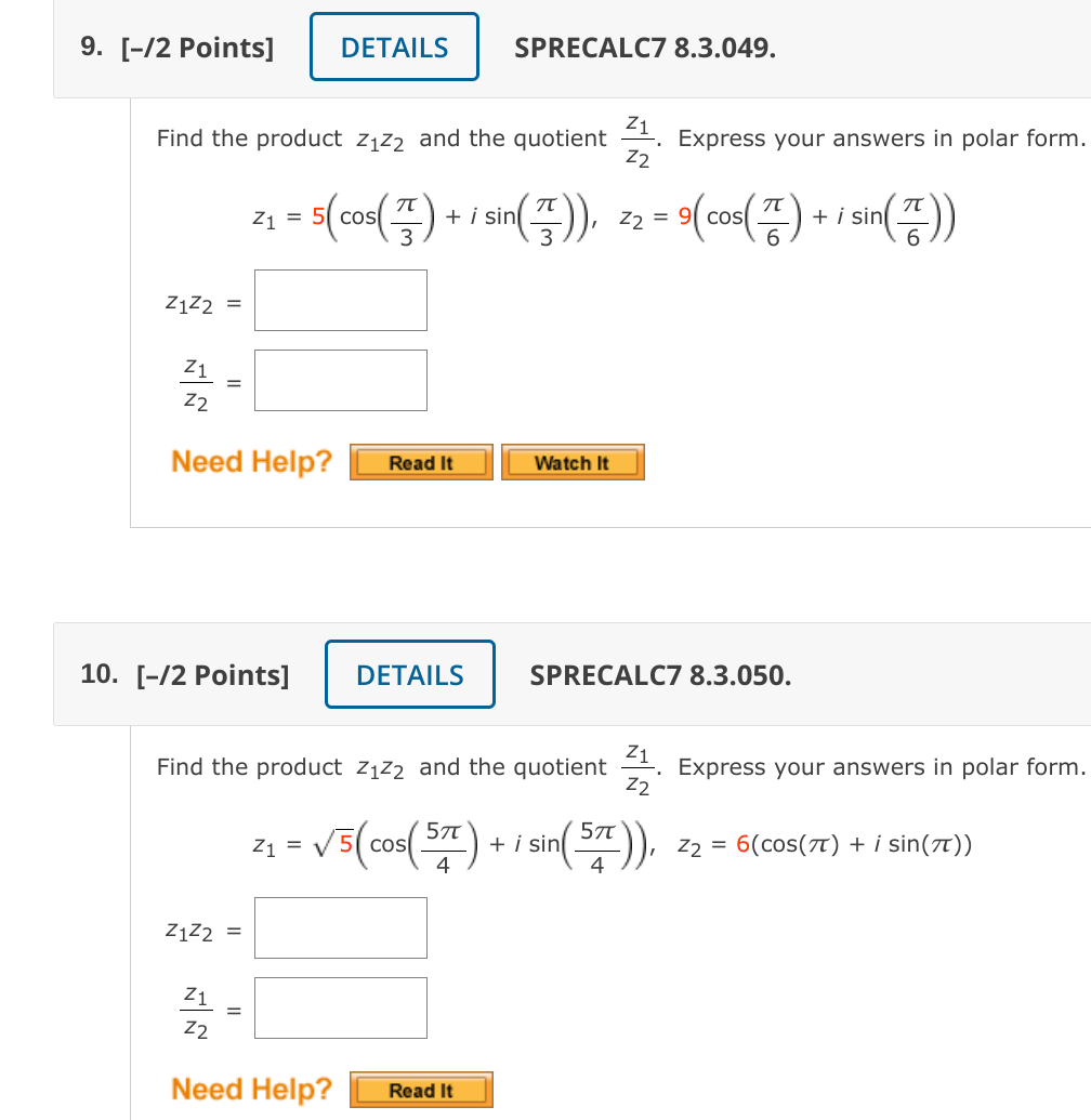 Solved Find The Indicated Power Using De Moivres Theorem 6641