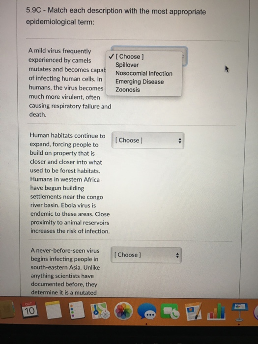 Solved 5.9C - Match each description with the most | Chegg.com