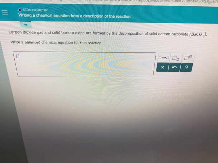 Solved Writing A Chemical Equation From A Description Of The Chegg Solved writing a chemical equation from a description of the chegg