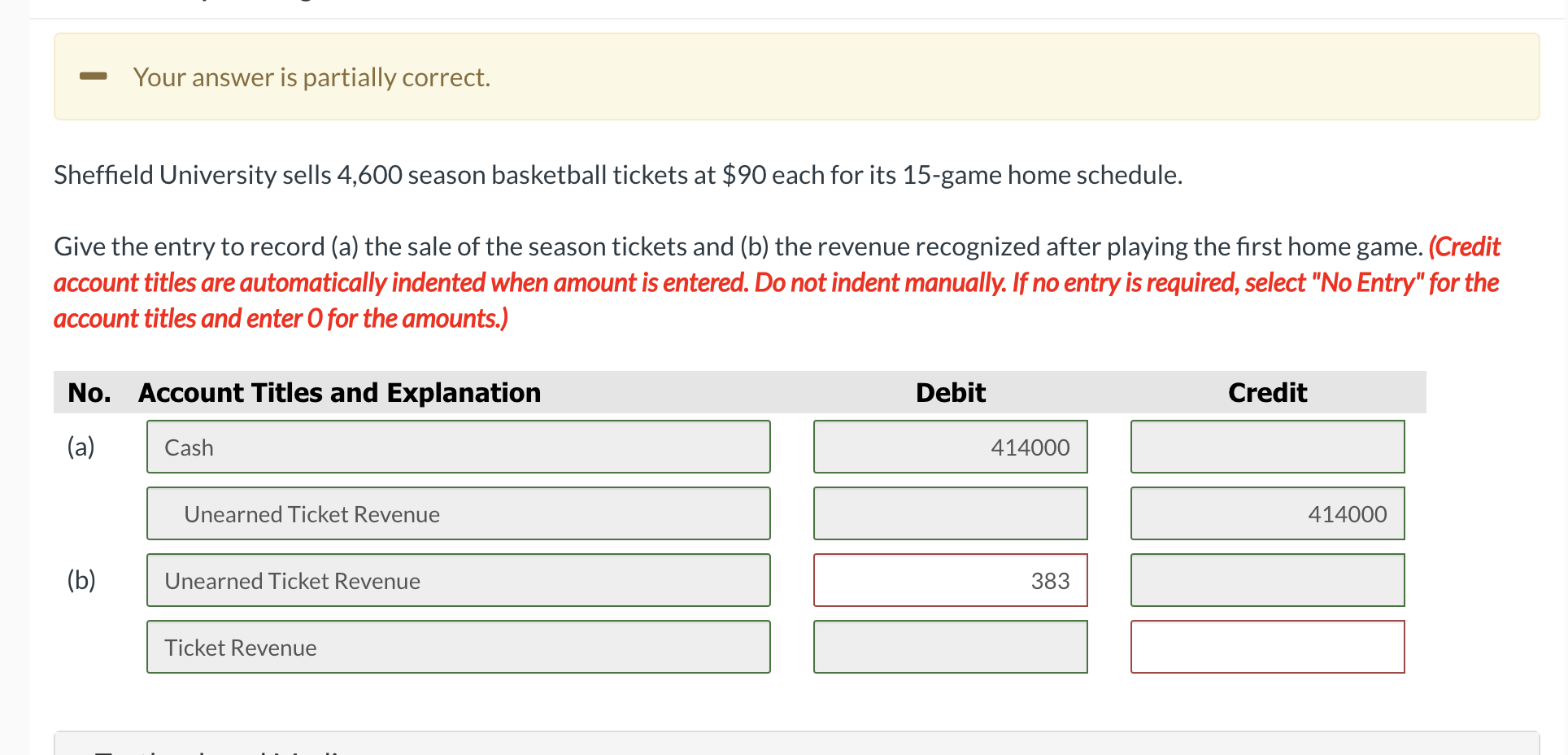 Solved Your answer is partially correct. Sheffield