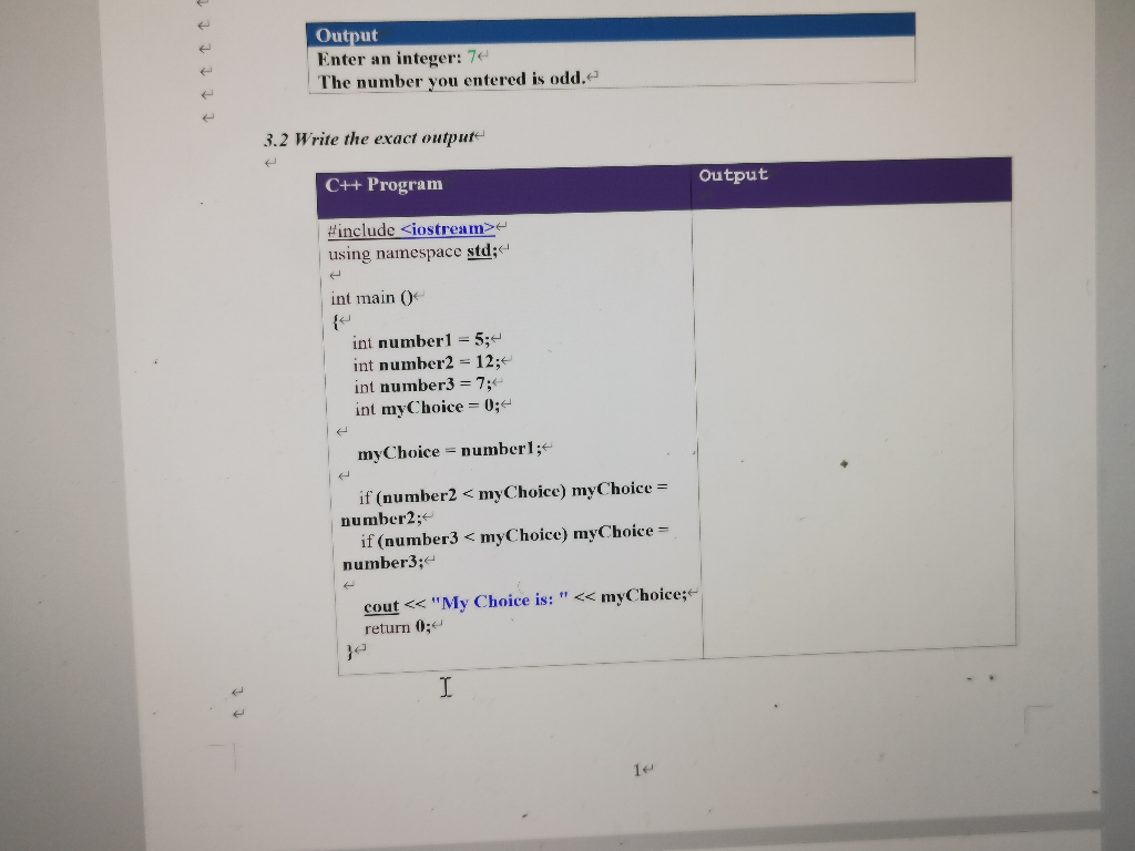 Solved Output Enter an integer: 7 The number you entered is | Chegg.com