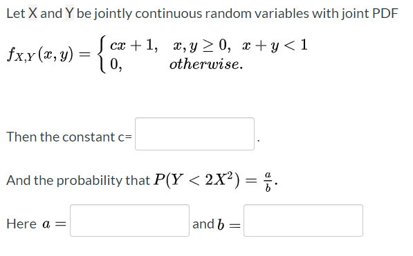 Solved Let X And Y Be Jointly Continuous Random Variables 9638