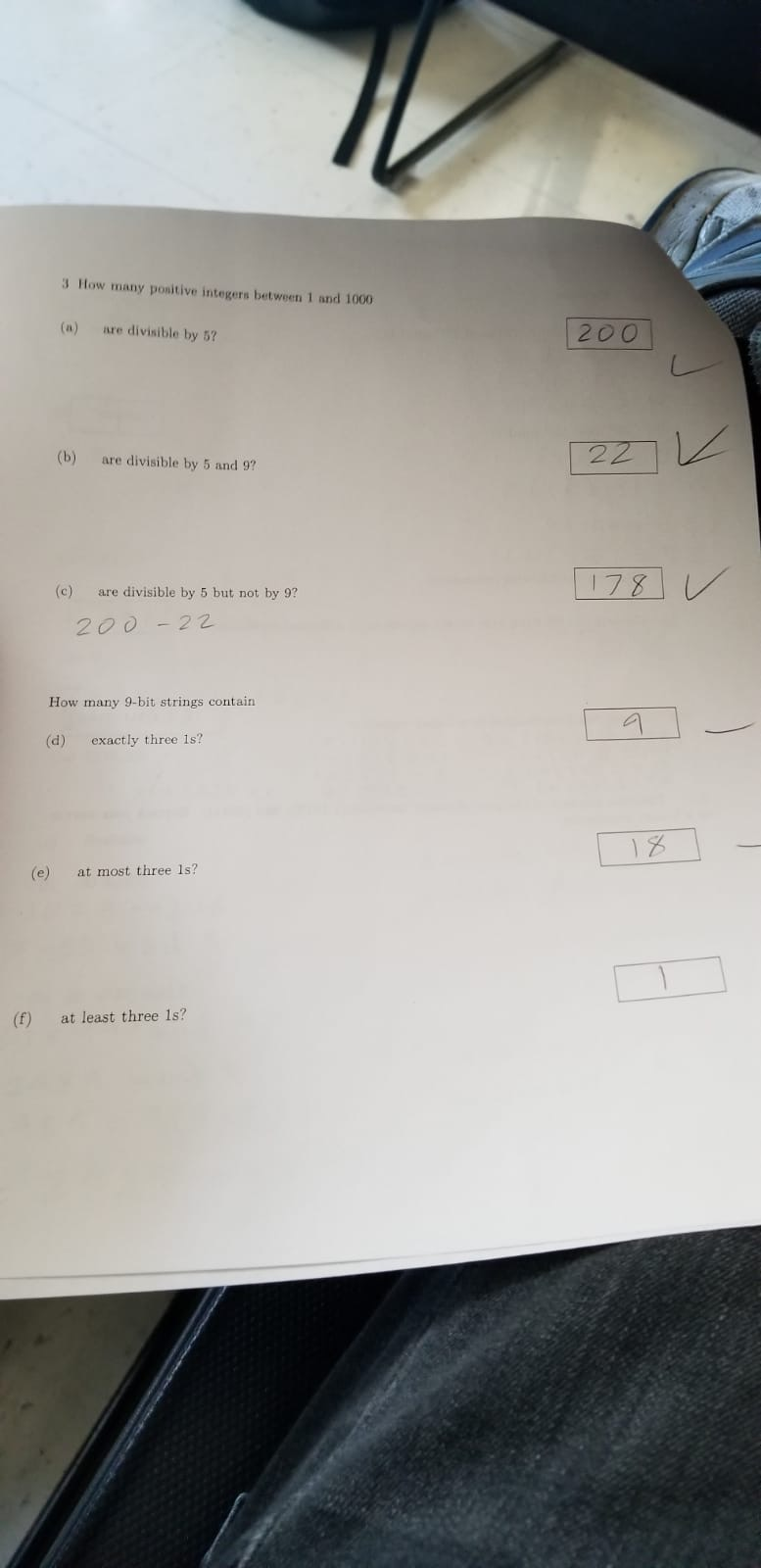 Solved 3 How many positive integers between 1 and 1000 (a) | Chegg.com