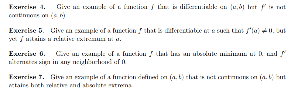 Solved Exercise 4. Give an example of a function f that is | Chegg.com