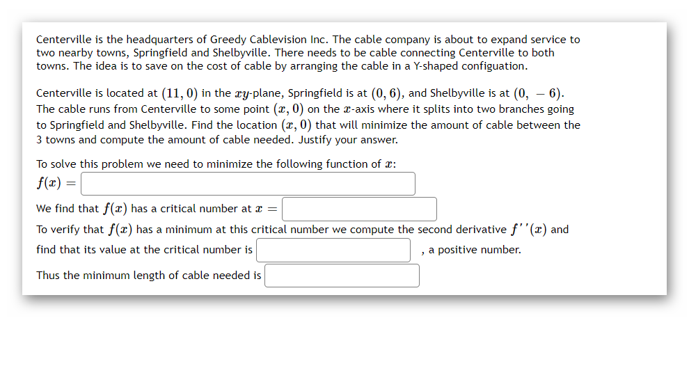 Solved Centerville is the headquarters of Greedy Cablevision