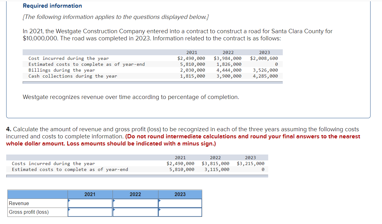 Solved 5. Calculate The Amount Of Revenue And Gross Profit | Chegg.com