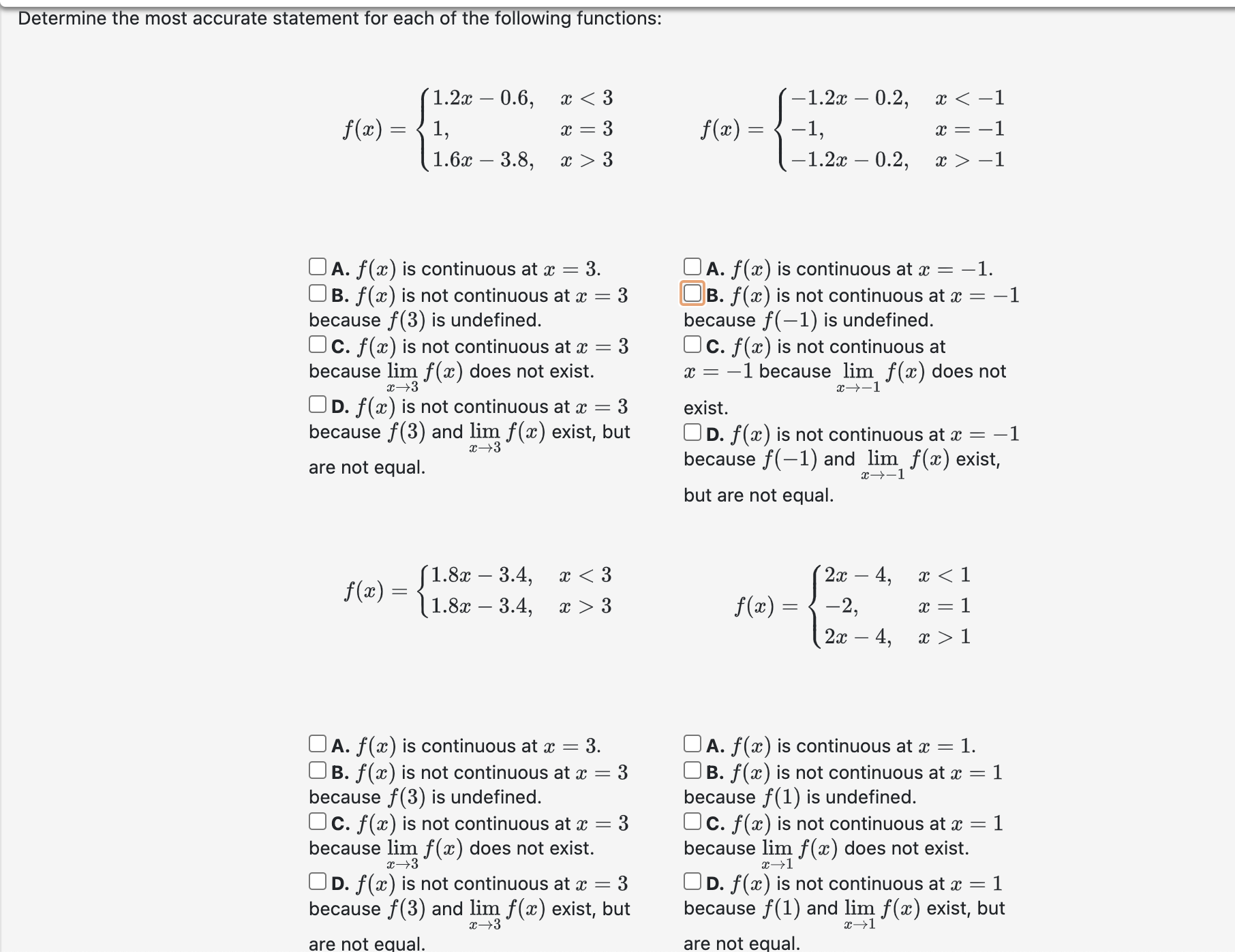 Solved Determine The Most Accurate Statement For Each Of The | Chegg.com