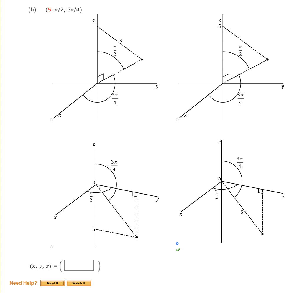 Solved Plot The Point Whose Spherical Coordinates Are Given 1291